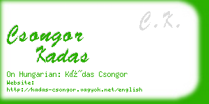 csongor kadas business card